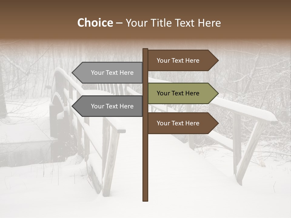Peace Road Snow PowerPoint Template