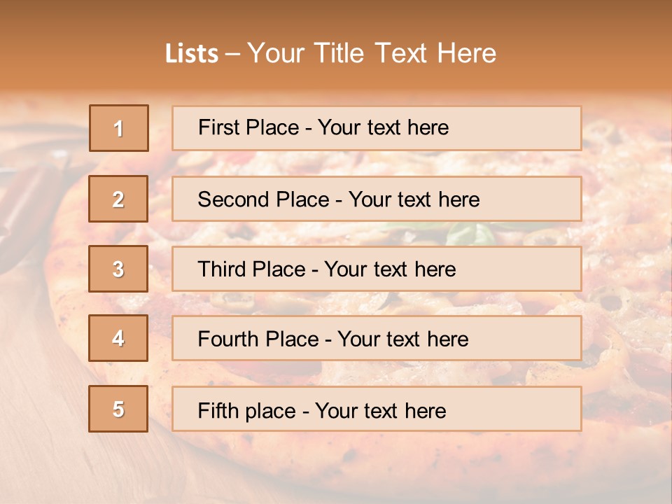 Peppers Mushrooms Leaf PowerPoint Template