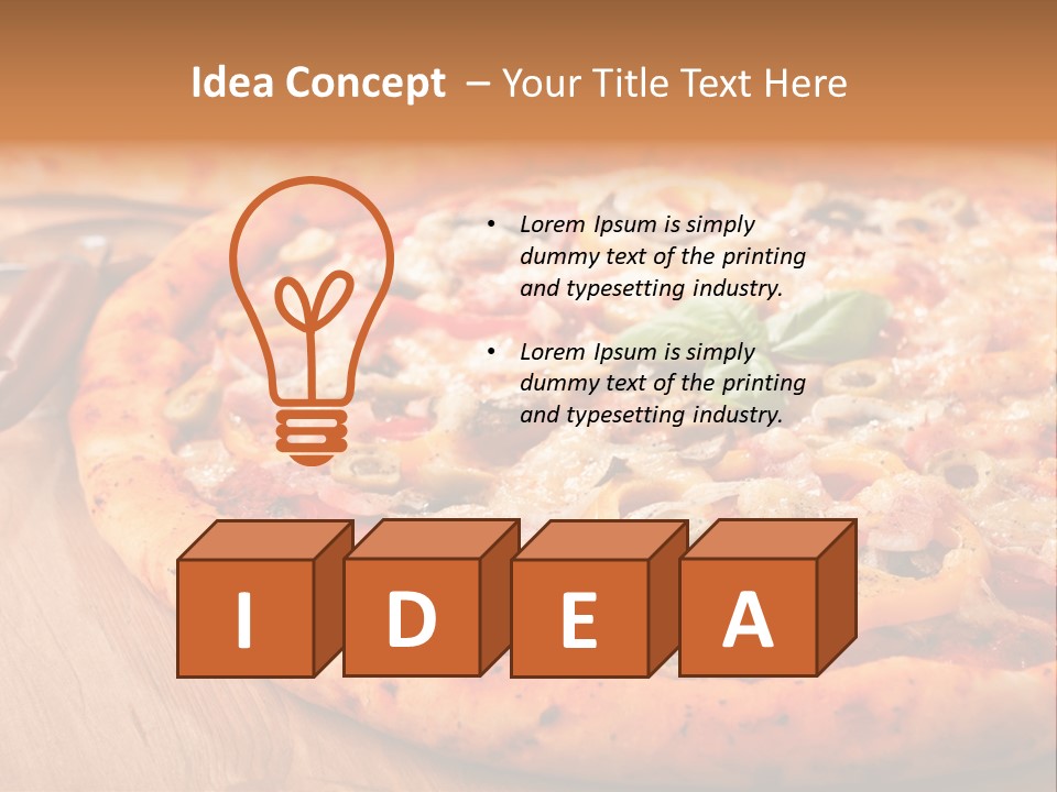 Peppers Mushrooms Leaf PowerPoint Template