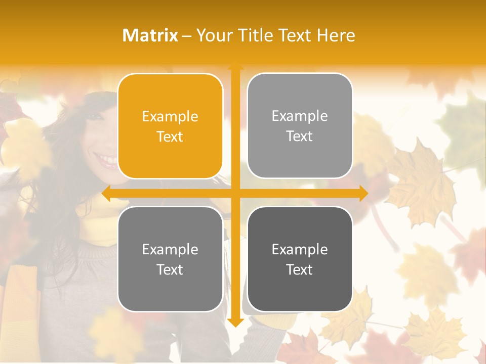 A Woman Wearing A Yellow Hat And Scarf PowerPoint Template