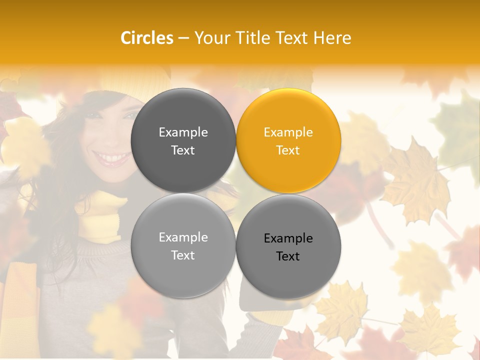 A Woman Wearing A Yellow Hat And Scarf PowerPoint Template
