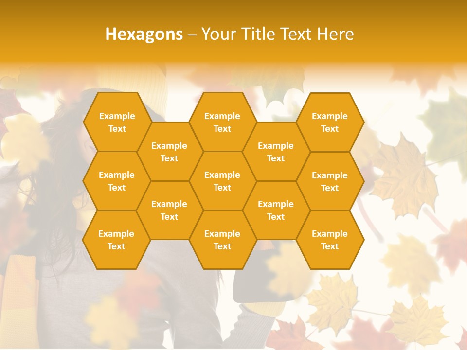 A Woman Wearing A Yellow Hat And Scarf PowerPoint Template