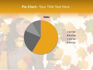 A Woman Wearing A Yellow Hat And Scarf PowerPoint Template