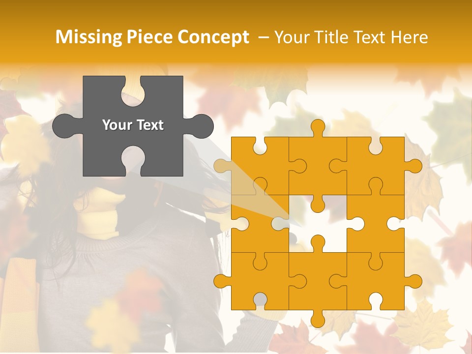 A Woman Wearing A Yellow Hat And Scarf PowerPoint Template