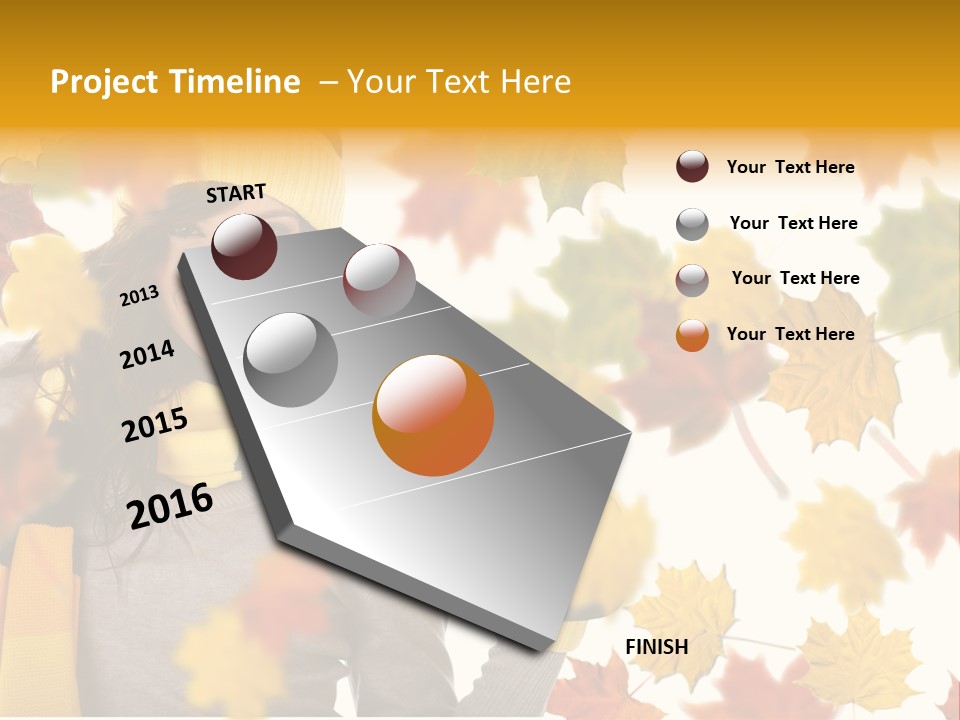 A Woman Wearing A Yellow Hat And Scarf PowerPoint Template