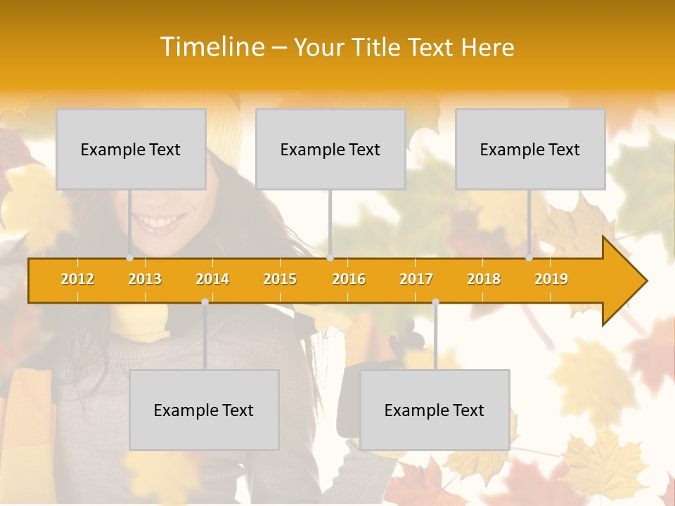 A Woman Wearing A Yellow Hat And Scarf PowerPoint Template