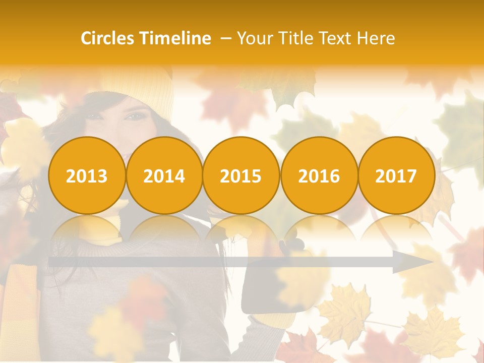 A Woman Wearing A Yellow Hat And Scarf PowerPoint Template