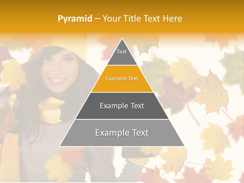 A Woman Wearing A Yellow Hat And Scarf PowerPoint Template
