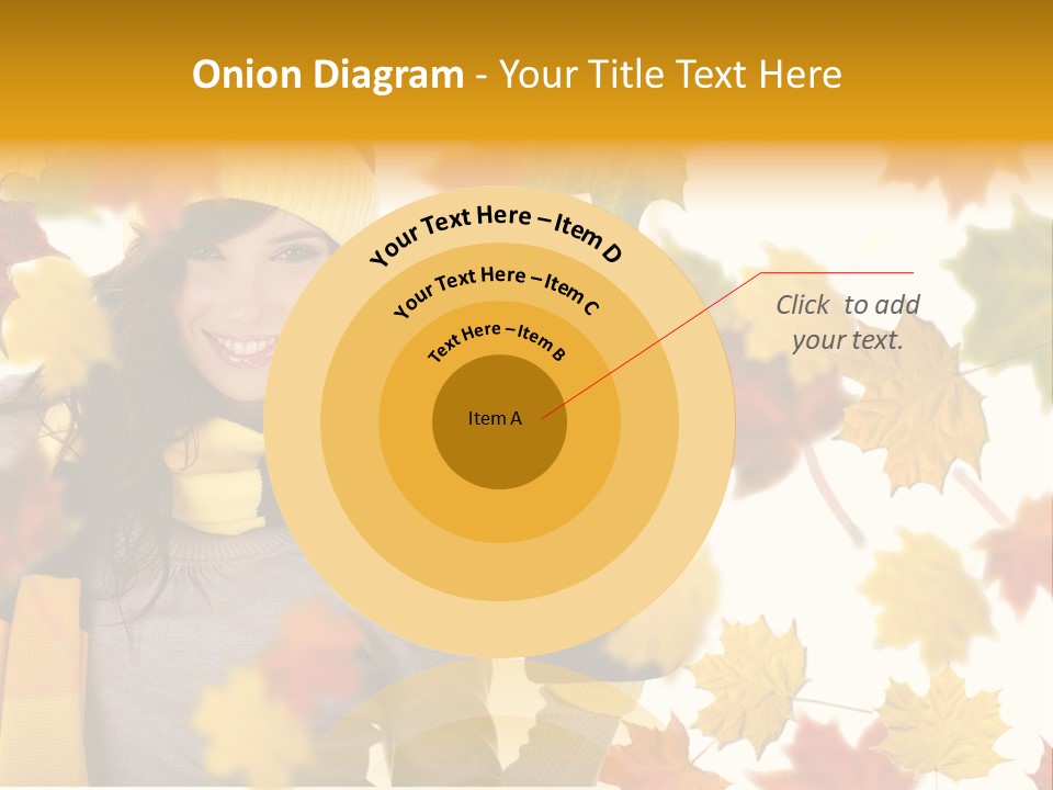 A Woman Wearing A Yellow Hat And Scarf PowerPoint Template