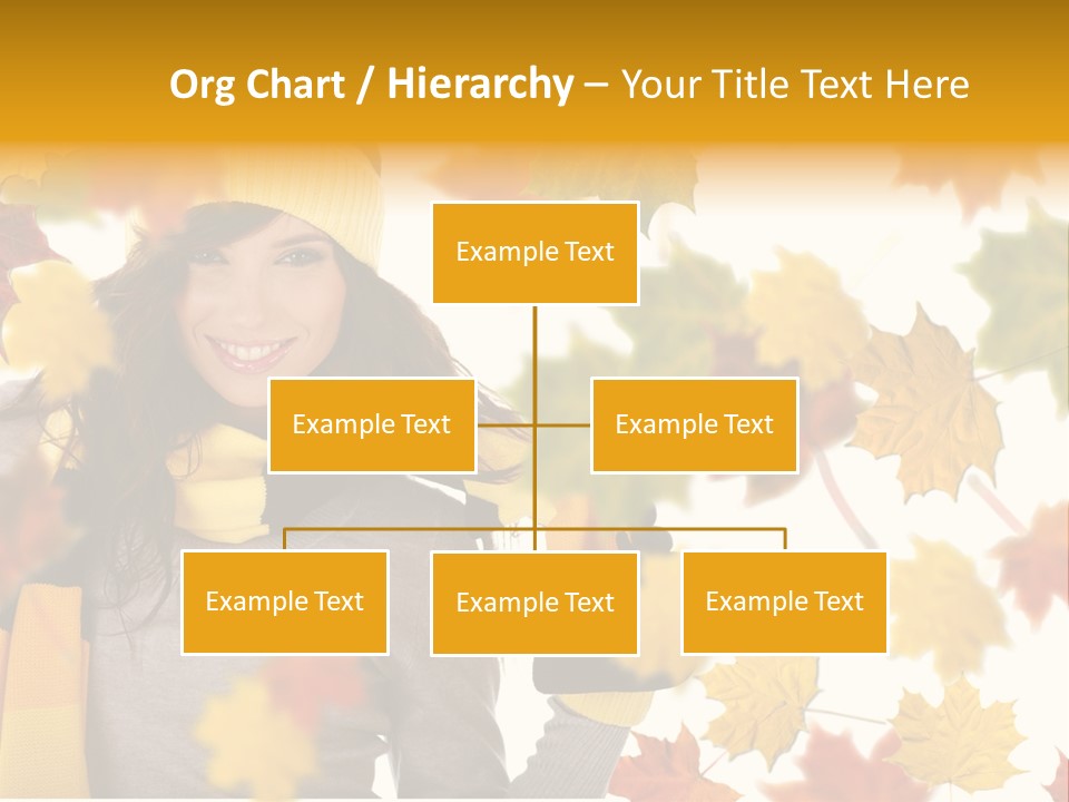 A Woman Wearing A Yellow Hat And Scarf PowerPoint Template