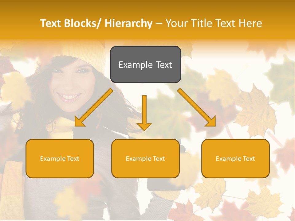 A Woman Wearing A Yellow Hat And Scarf PowerPoint Template