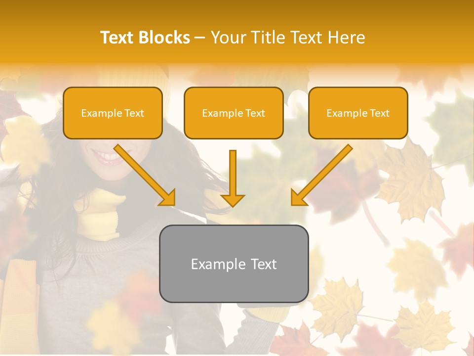 A Woman Wearing A Yellow Hat And Scarf PowerPoint Template