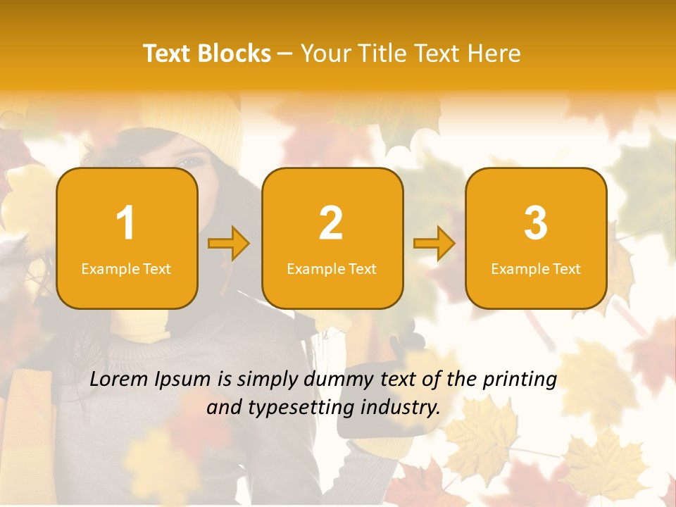 A Woman Wearing A Yellow Hat And Scarf PowerPoint Template