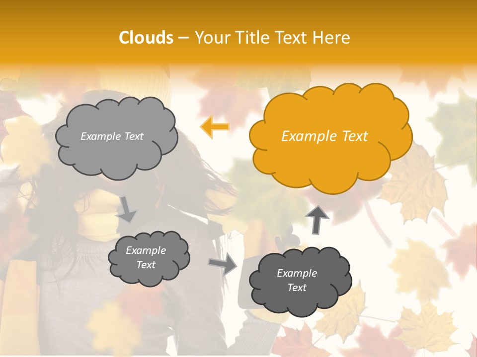A Woman Wearing A Yellow Hat And Scarf PowerPoint Template
