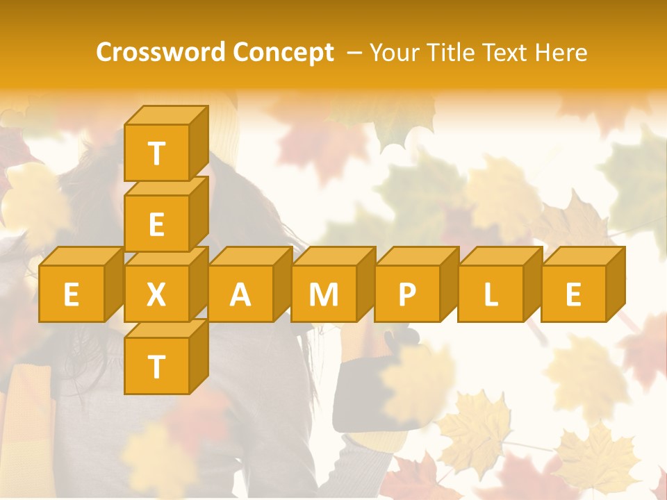 A Woman Wearing A Yellow Hat And Scarf PowerPoint Template