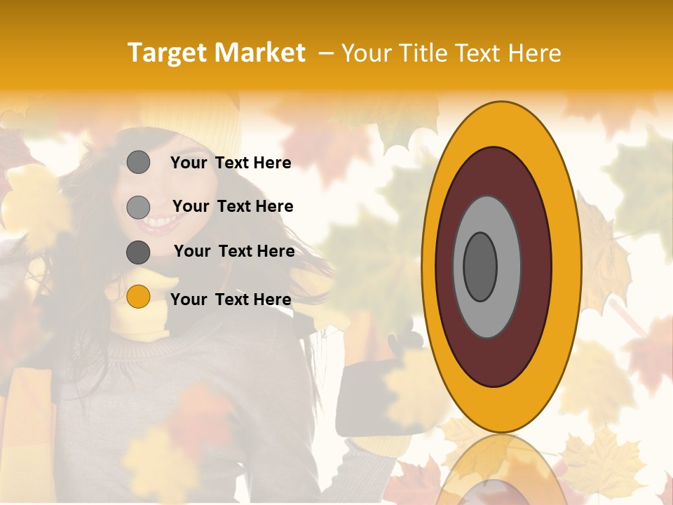 A Woman Wearing A Yellow Hat And Scarf PowerPoint Template