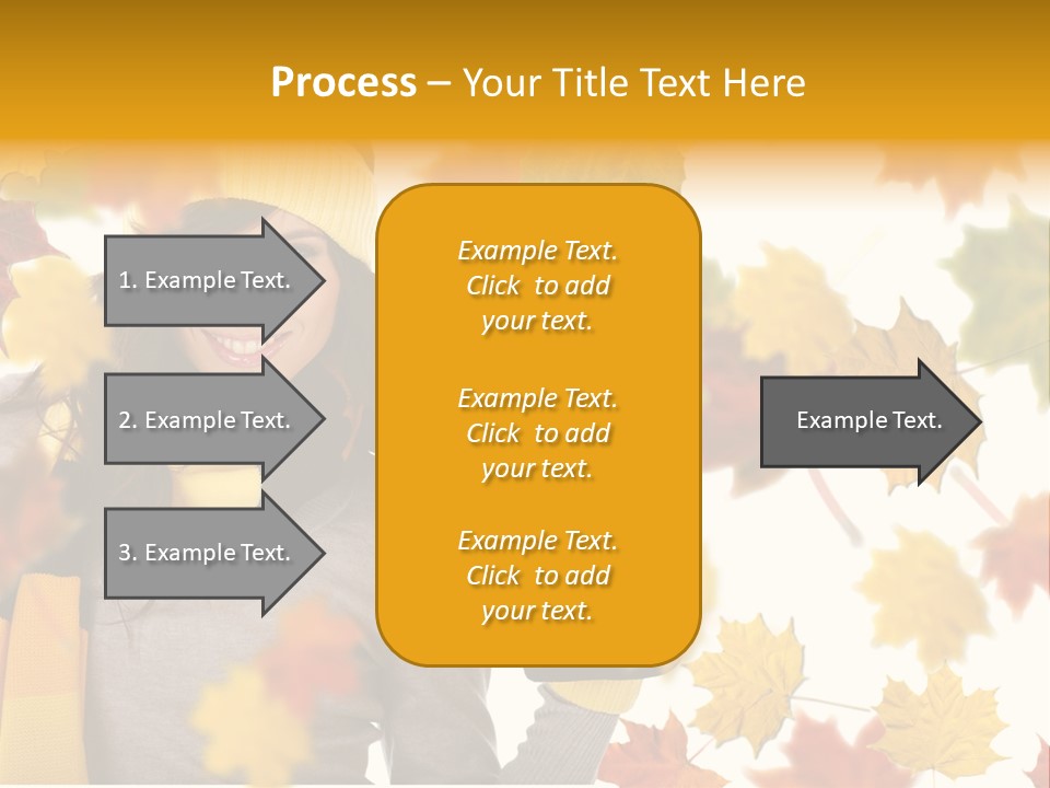 A Woman Wearing A Yellow Hat And Scarf PowerPoint Template