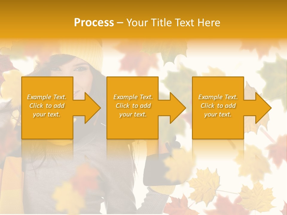 A Woman Wearing A Yellow Hat And Scarf PowerPoint Template