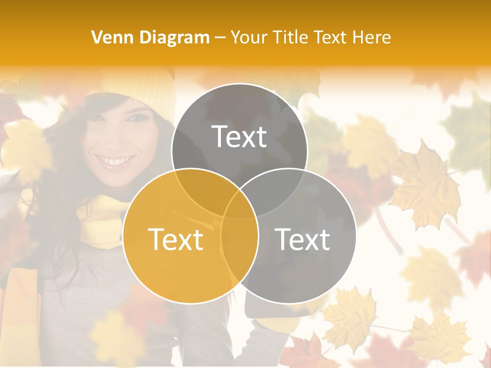 A Woman Wearing A Yellow Hat And Scarf PowerPoint Template