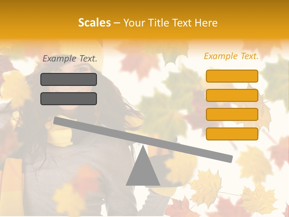 A Woman Wearing A Yellow Hat And Scarf PowerPoint Template