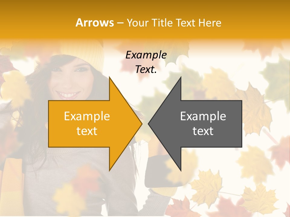 A Woman Wearing A Yellow Hat And Scarf PowerPoint Template