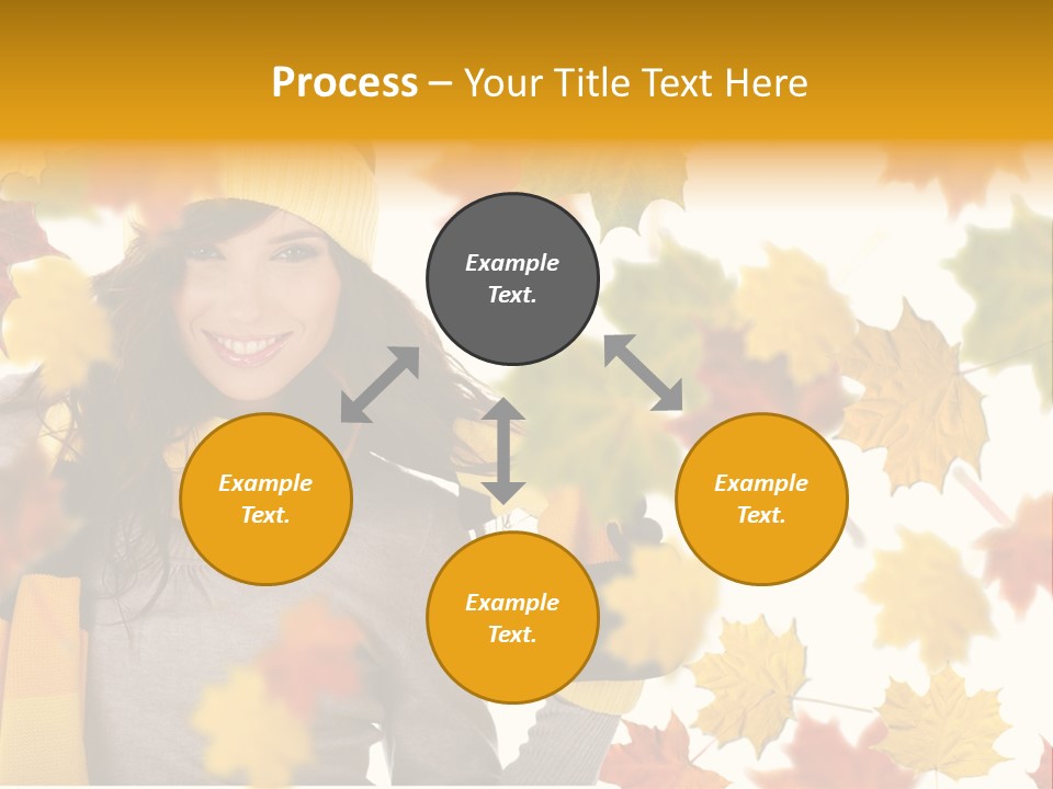 A Woman Wearing A Yellow Hat And Scarf PowerPoint Template