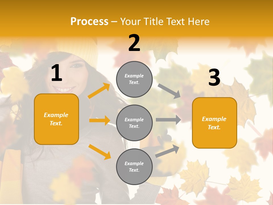 A Woman Wearing A Yellow Hat And Scarf PowerPoint Template