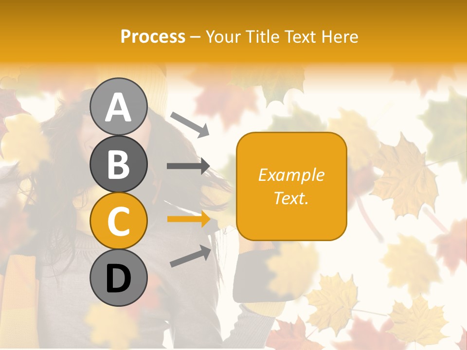A Woman Wearing A Yellow Hat And Scarf PowerPoint Template