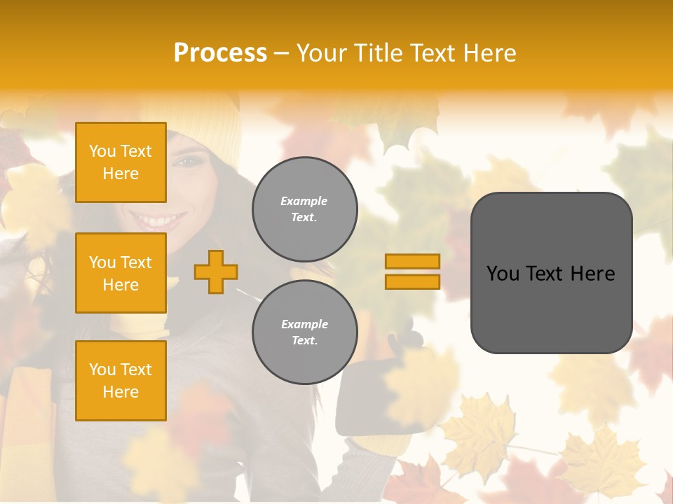 A Woman Wearing A Yellow Hat And Scarf PowerPoint Template