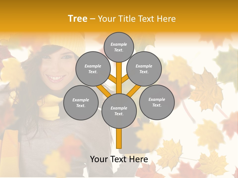 A Woman Wearing A Yellow Hat And Scarf PowerPoint Template