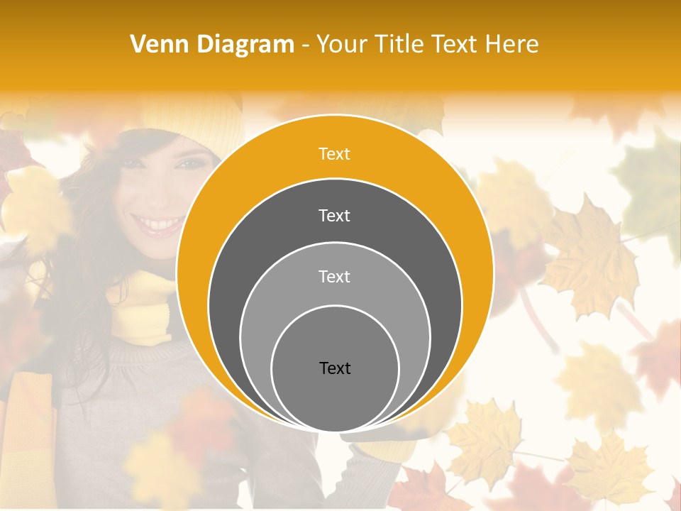 A Woman Wearing A Yellow Hat And Scarf PowerPoint Template