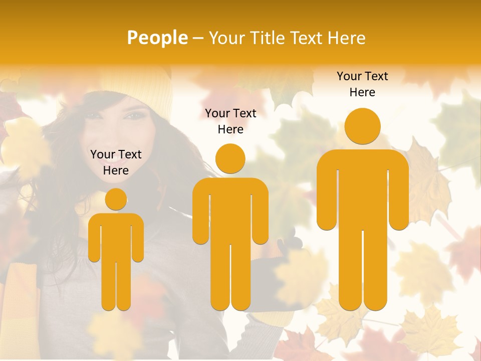 A Woman Wearing A Yellow Hat And Scarf PowerPoint Template