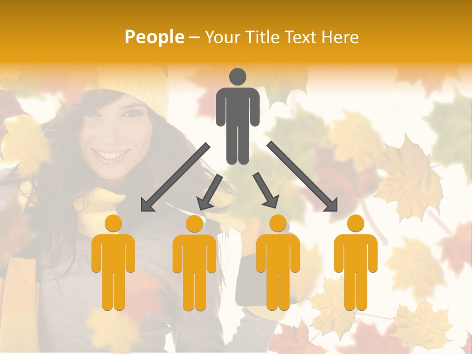 A Woman Wearing A Yellow Hat And Scarf PowerPoint Template