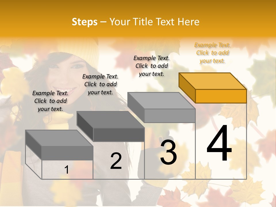 A Woman Wearing A Yellow Hat And Scarf PowerPoint Template