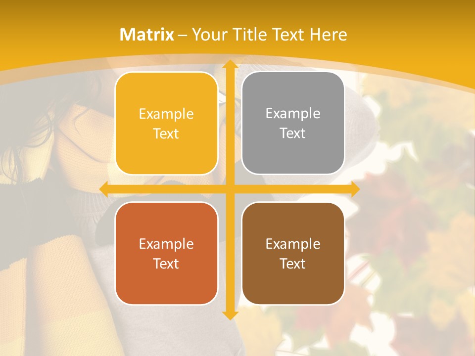 A Woman Wearing A Yellow And Black Scarf PowerPoint Template