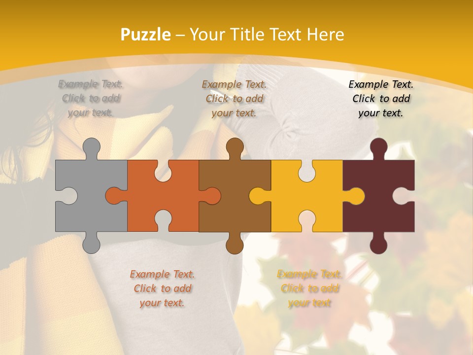 A Woman Wearing A Yellow And Black Scarf PowerPoint Template