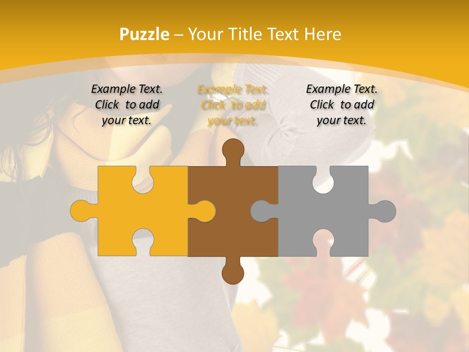 A Woman Wearing A Yellow And Black Scarf PowerPoint Template