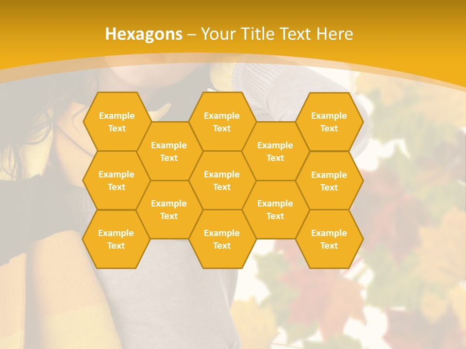 A Woman Wearing A Yellow And Black Scarf PowerPoint Template