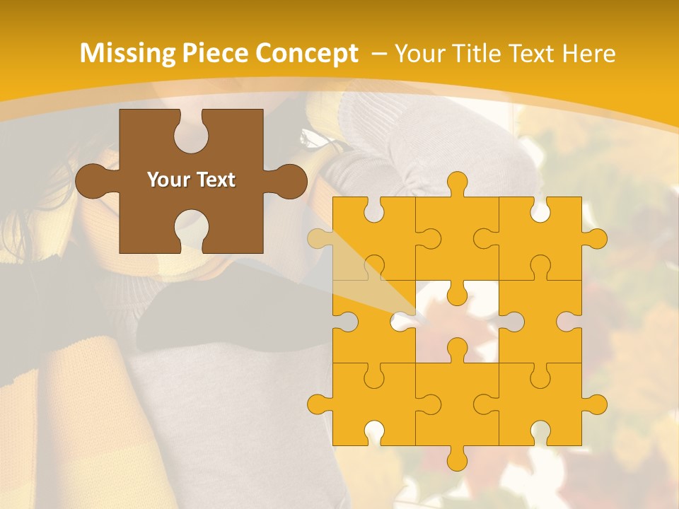 A Woman Wearing A Yellow And Black Scarf PowerPoint Template