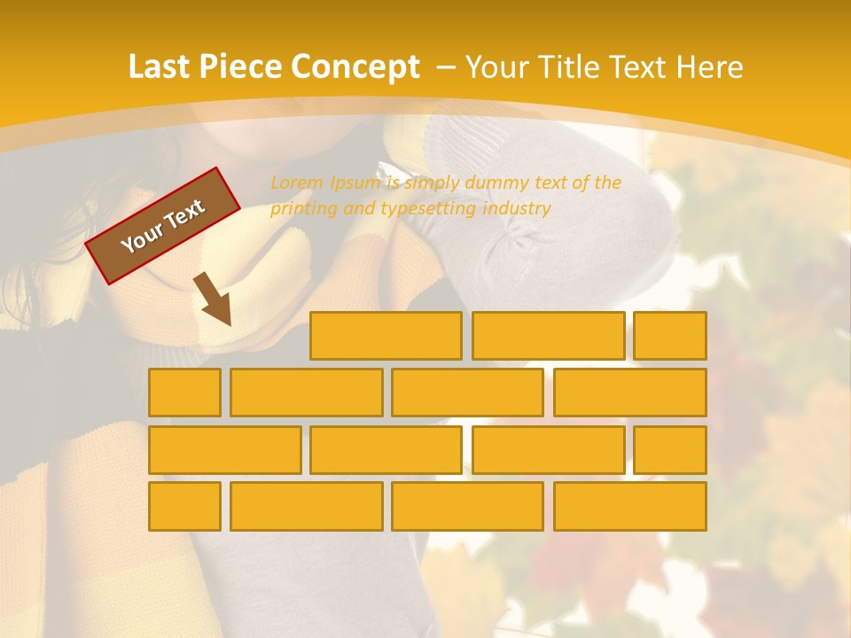 A Woman Wearing A Yellow And Black Scarf PowerPoint Template