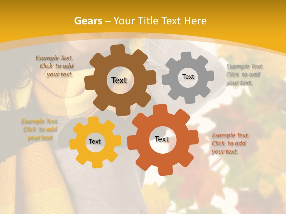 A Woman Wearing A Yellow And Black Scarf PowerPoint Template