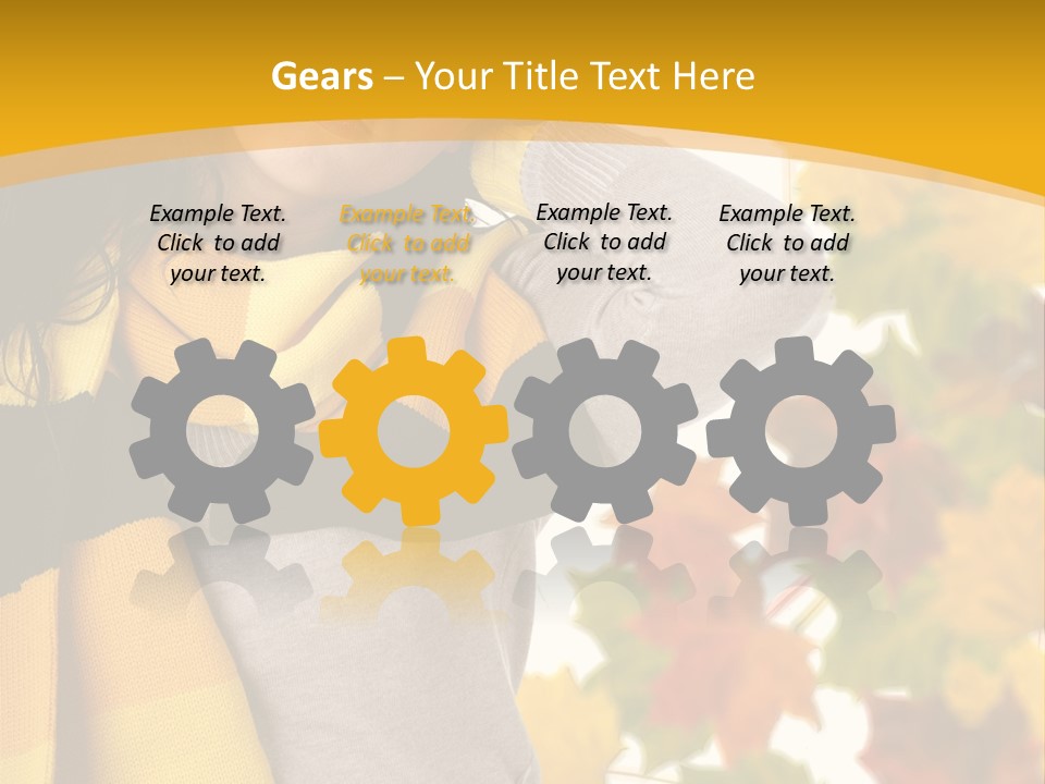 A Woman Wearing A Yellow And Black Scarf PowerPoint Template