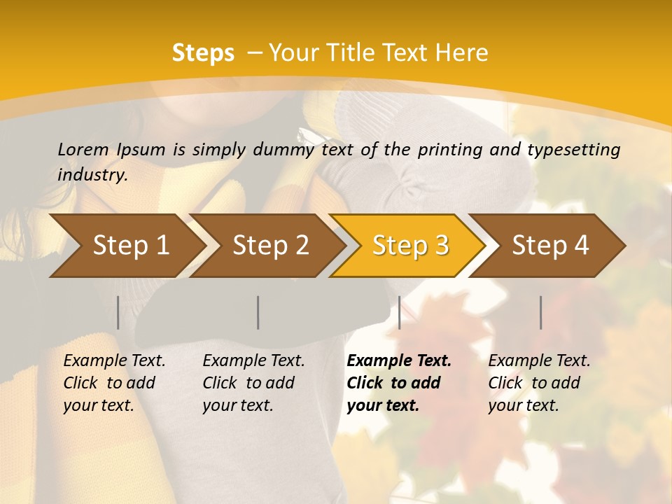 A Woman Wearing A Yellow And Black Scarf PowerPoint Template