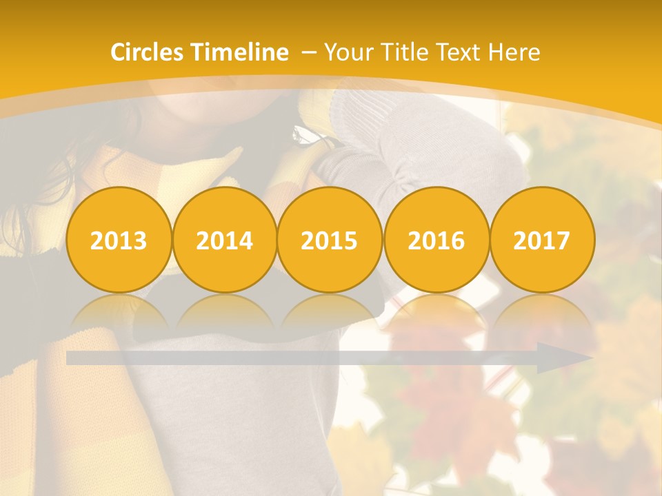 A Woman Wearing A Yellow And Black Scarf PowerPoint Template