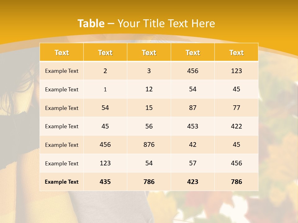 A Woman Wearing A Yellow And Black Scarf PowerPoint Template