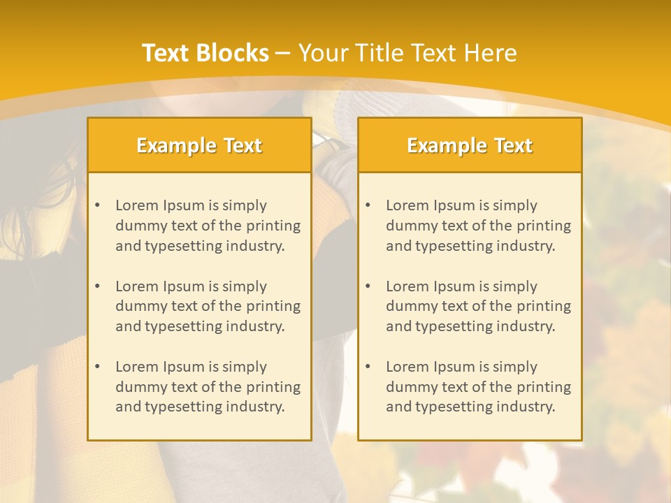 A Woman Wearing A Yellow And Black Scarf PowerPoint Template