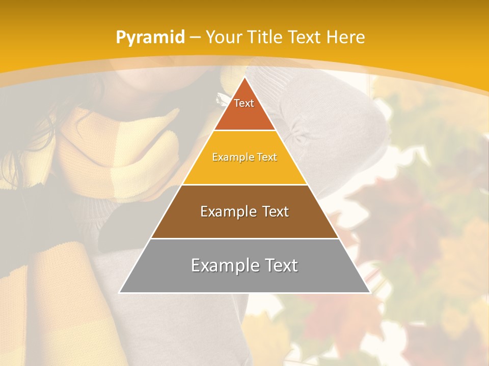 A Woman Wearing A Yellow And Black Scarf PowerPoint Template