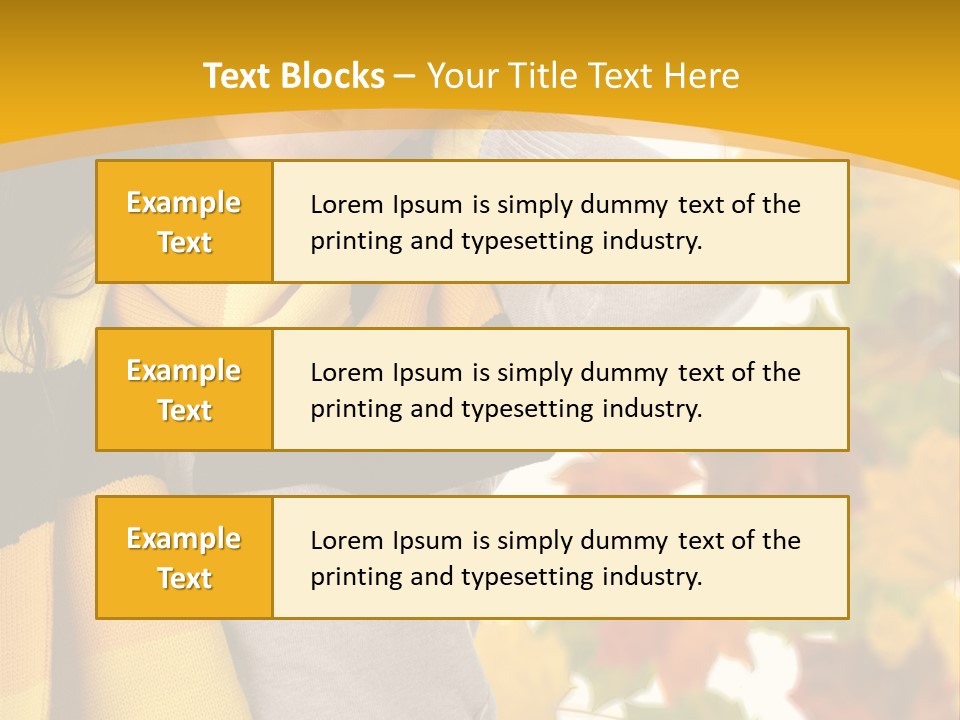 A Woman Wearing A Yellow And Black Scarf PowerPoint Template