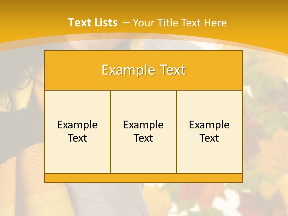 A Woman Wearing A Yellow And Black Scarf PowerPoint Template