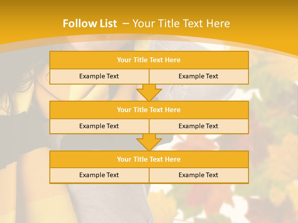 A Woman Wearing A Yellow And Black Scarf PowerPoint Template